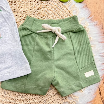 Conj. Regata Relax and Enjoy e Bermuda - Mescla e Verde